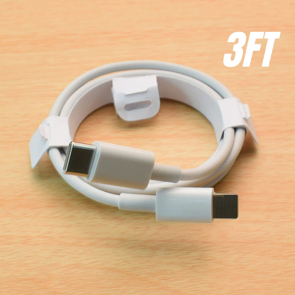 For iPhone 11 12 13 XR Fast Charger 20W Rapid USB C Wall Adapter PD Type C Cable - Image 4 of 4