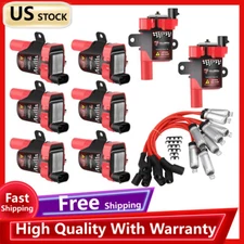 UF262 Ignition Coil & Spark Plug Wire Set For GMC Yukon Hummer H2 Escalade