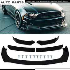 For 05-09 Ford Mustang Gt Front Bumper Lip Bod Kit Spoiler Splitter Gloss Black