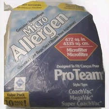 Fresh Aire Coach Vac Mega Vac Super Coach Vac (10 Pack) Pro Team Vacuum Bags