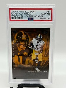 2020 Illusions Orange Trophy Collection CHASE CLAYPOOL Rookie #31 PSA 10