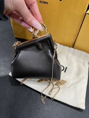 Fendi Nappa Nano Fendi First Bag Charm Chain Bag | eBay
