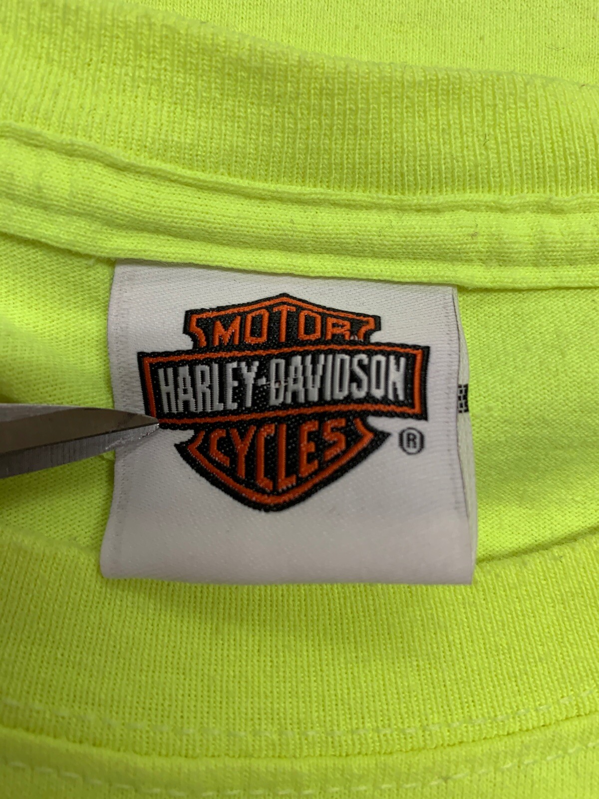 Harley Davidson Outer Banks NC Neon Green Yellow Can … Gem