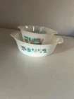 Vintage Anchor Hocking Fire King Blue Heaven Atomic Cinderella 2 Mixing Bowls