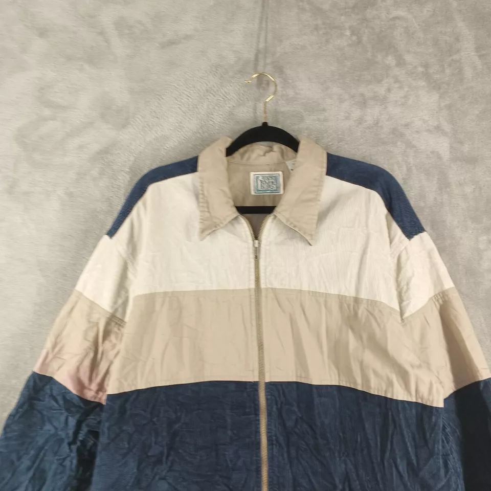 90-е винтажная вельветовая куртка на молнии Canyon River Blues БОЛЬШАЯ двухцветная осень - Изображение 2 из 4