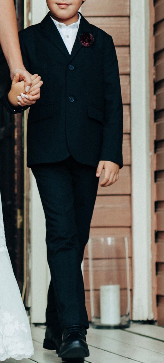 Zara Kids Suit Black 7 Tuxedo Wedding Boys | eBay