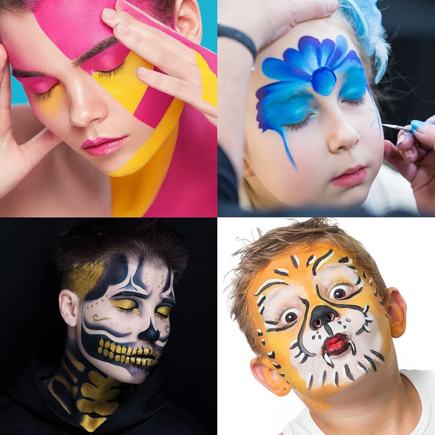 Professional 18 Color Face & Body Paint Palette - Water Activated Art Kit