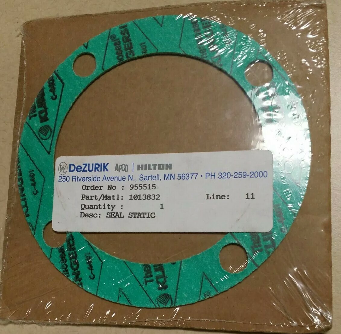 DeZurik Repair Kit Seal bearing sleeve, o-ring 1013832,1047041 