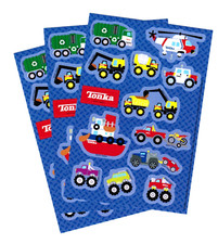 TONKA Truck Helicopter Crane TUG Boat 3 New sheets Scrapbook Stickers