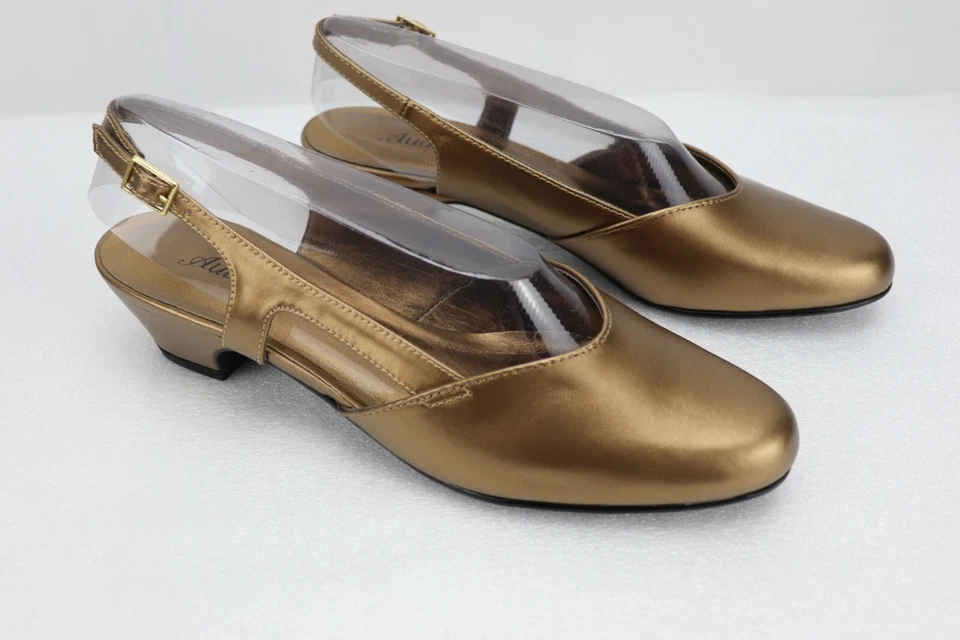 Auditions Women Shoe Wedding Party Dress Sling Round Toe Gold 8.5 NEW in Box - Image 2 of 4