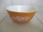 Vintage Pyrex 2.5 Qt. Burnt Orange Floral Mixing Bowl