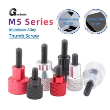 M5 Knurled Thumb Screws Hand Tighten Screw High Atrength Hand Grip Knob Bolts