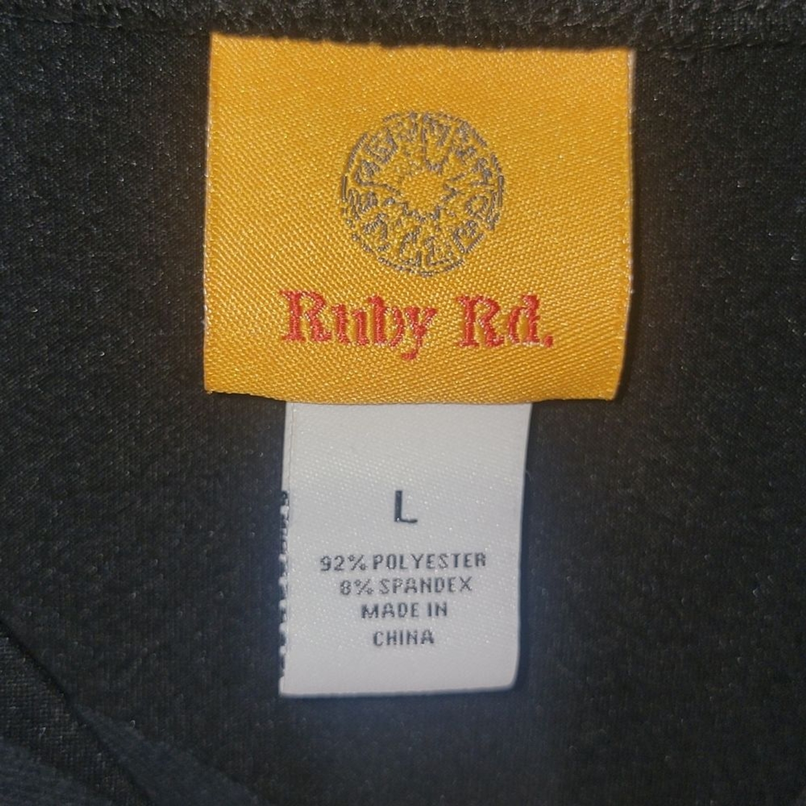 Ruby Rd Womens Black Solid Size L Large Top 3/4 L… - image 6