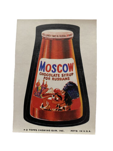 Moscow Chocolate Syrup For Russians - Topps Wacky Packages Series 9 - 1974 Vtg - Picture 1 of 3
