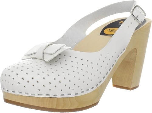 RARE NIB Swedish Hasbeens Mimmi Heeled Slingback Sandal White EU 40/9M - Picture 8 of 23