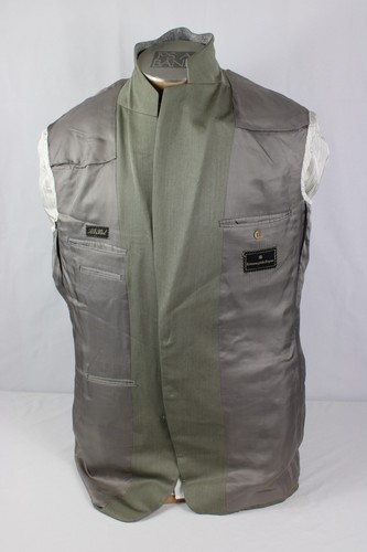 Ermenegildo Zegna Mens Blazer 44L Green Wool Silk 2 Button Ventless Suit Jacket - 第 7/19 張圖片
