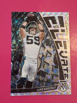 2023 Panini Mosaic Elevate Luke Kuechly Carolina Panthers Silver Mosaic Prizm
