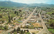 SWEET HOME OR OREGON AERIAL VIEW 1975 VINTAGE POSTCARD 060125 U
