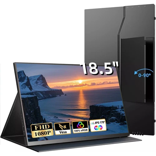 Portable Monitor 18,5 Zoll Tragbarer Monitor 1920x1080 120Hz Gaming Bildschirm