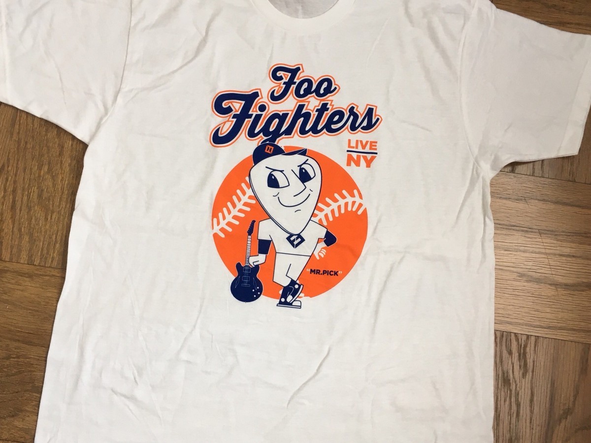 FOO FIGHTERS T SHIRT MR MET CITI FIELD NYC XL MSG POP UP JONES