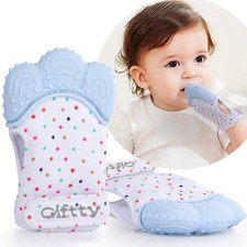 Baby Teething Mitten Chew Mitt Teether Glove Toy Self Soothing Teether, Teeth...