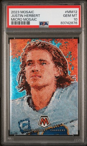 Justin Herbert #MM-12 2023 Panini Mosaic Micro card