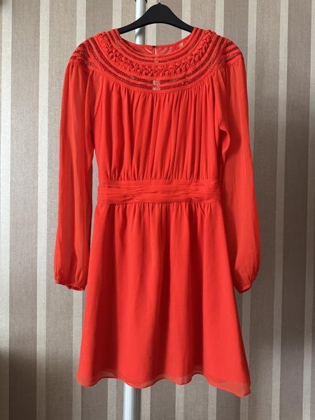 Women Karen Millen Dress Red Polyester 38 / M / 46 #9R8I