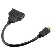 1PCS 1080P 30cm New HDMI Cable Adapter Male To Dual Female 2.0 Converter