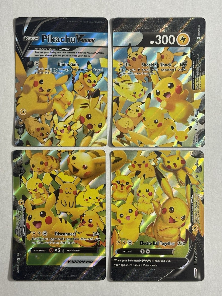 Pikachu V-Union Complete Set SWSH139 SWSH140 SWSH141 SWSH142