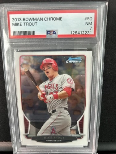 Mike Trout 2013 Bowman Chrome PSA 7