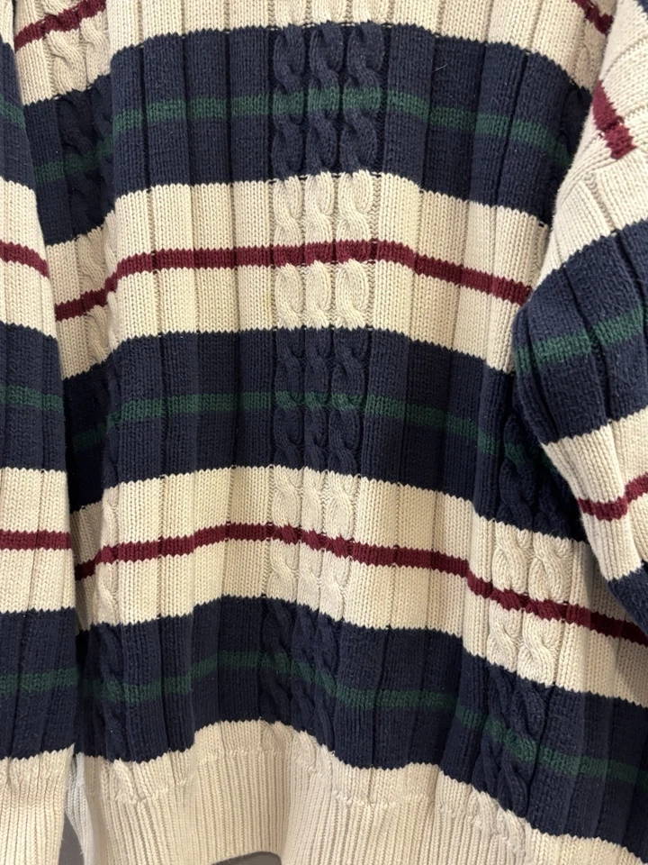 Suéter Pullover Para Hombre Grueso Tejido con Cable Capas Perfectas Años 90 Clásico XXL De Colección Foto 2 de 4