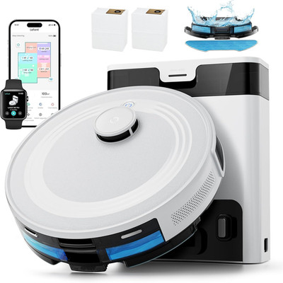 Smart Lidar Robot Vacuum & Mop, 45-Day Self-Empty, 5500Pa Suction, WiFi/Alexa