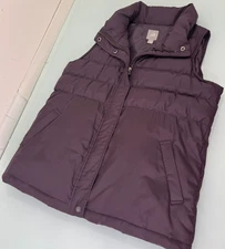 J Jill Puffer Vest Jacket Down Filled Women's XS Outdoor Hiking Gorpcore Purple