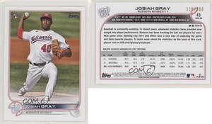 2022 Topps Series 1 Advanced Stats Back /300 Josiah Gray #43 Rookie RC