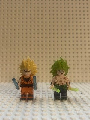 Unbranded Lego dragon ball  Custom Printed Goku and Broly Anime Minifigure