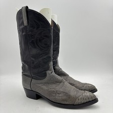 Vintage Dan Post Exotic Ostrich Western Boots Snip Toe Men's 11 D