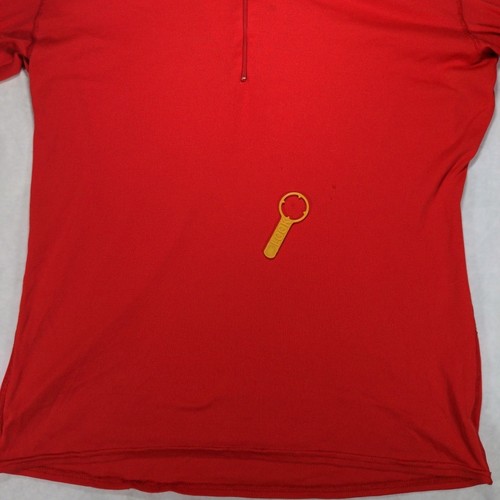 Pull vintage Patagonia Capilene homme grand rouge 1/4 zip manches longues couche de base - Photo 7 sur 24