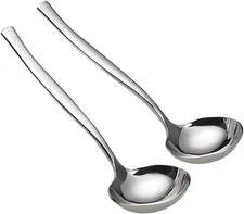 Idotry 2-Piece Stainless Steel Gravy Soup Spoon, Gravy Ladle Soup, Small Ladle