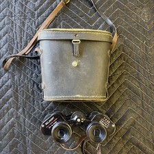 Vintage Binolux 7x35 Binoculars Fully Coated Lenses w/ Original Carrying Case