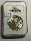 1923 P Peace Silver Dollar NGC MS65 Blast White Old Fatty Holder