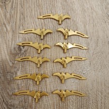 Lego Minifigure Weapon (x11) Crescent Blade, Serrated w/ Bar Pearl Gold Ninjago