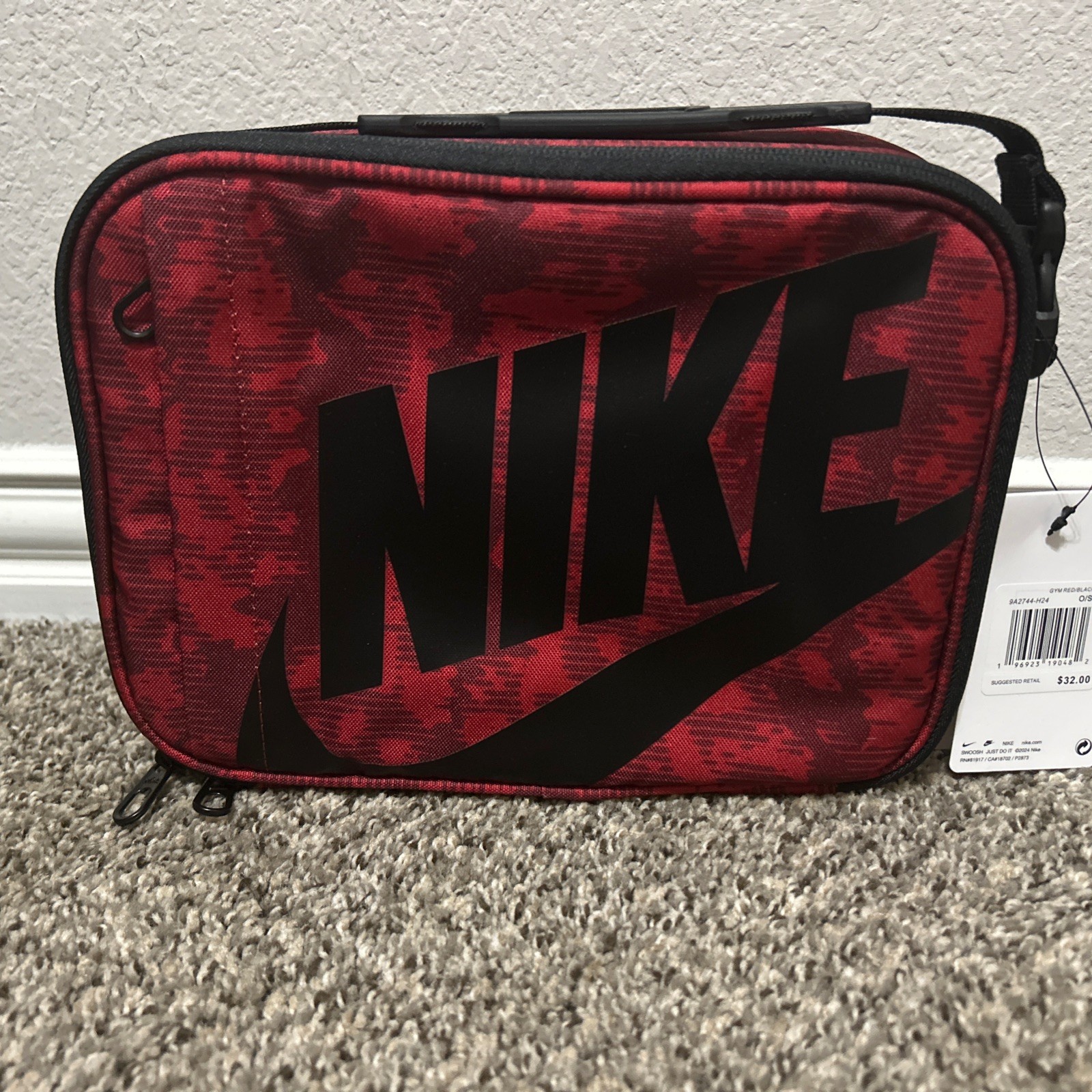 Pack 4l Insulated School Bag Tote Red Black New
