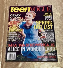 Teen Vogue Magazine March 2010 Mia Wasikowska ~Alice in Wonderland~ Nick Jonas