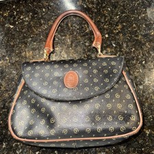 Vintage 1993 Pollini Purse Leather Monogram 041