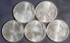 FIVE (5) INDIAN BUFFALO 1 OZ .9999 SILVER ROUNDS ( 5 OZ TOTAL)  LOT 021149