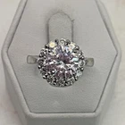 STUNNING .925 Vintage Sterling Silver Estate Ring Size 7 with Colorless stone