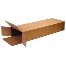 Partners Brand 18x6x45 Corrugated Cardboard Boxes, 18"L x 6"W x 45"H, Pack of...