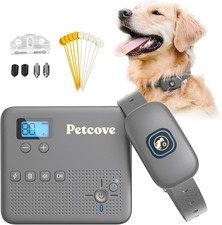 Wireless Dog Fence  Training Collar 2-in-1  500 ft Adjustable Boundary  Beep/