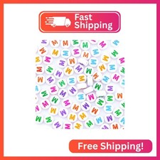 Sunrica 300Pcs Colorful Letter Beads M 4X7mm Individual Round Alphabet Beads for