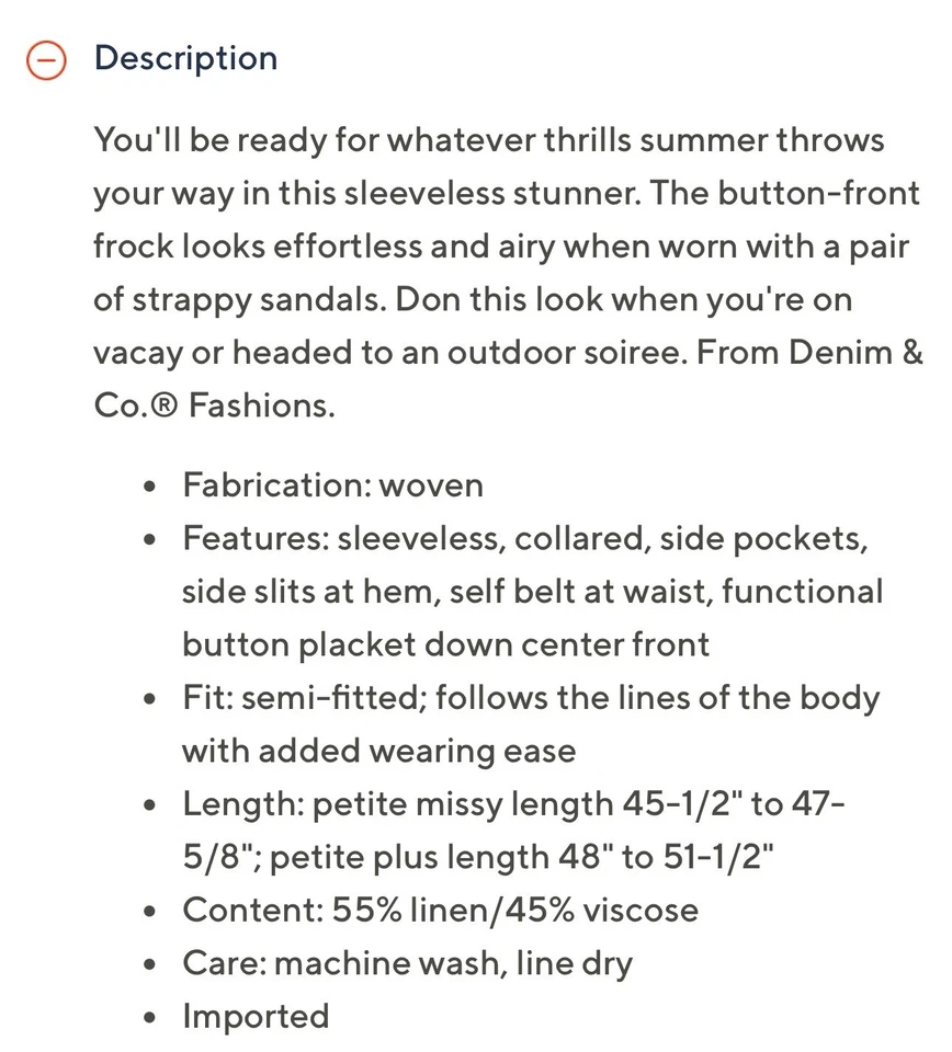 Denim & Co Naturals Petite Printed Linen Blend Midi Dress Size PL Floral NEW - Image 4 of 4